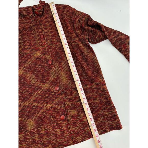 Alnoral Vintage Cardigan Sweater Womens Medium Brown Red Rust Wool Blend Knit - Picture 15 of 16